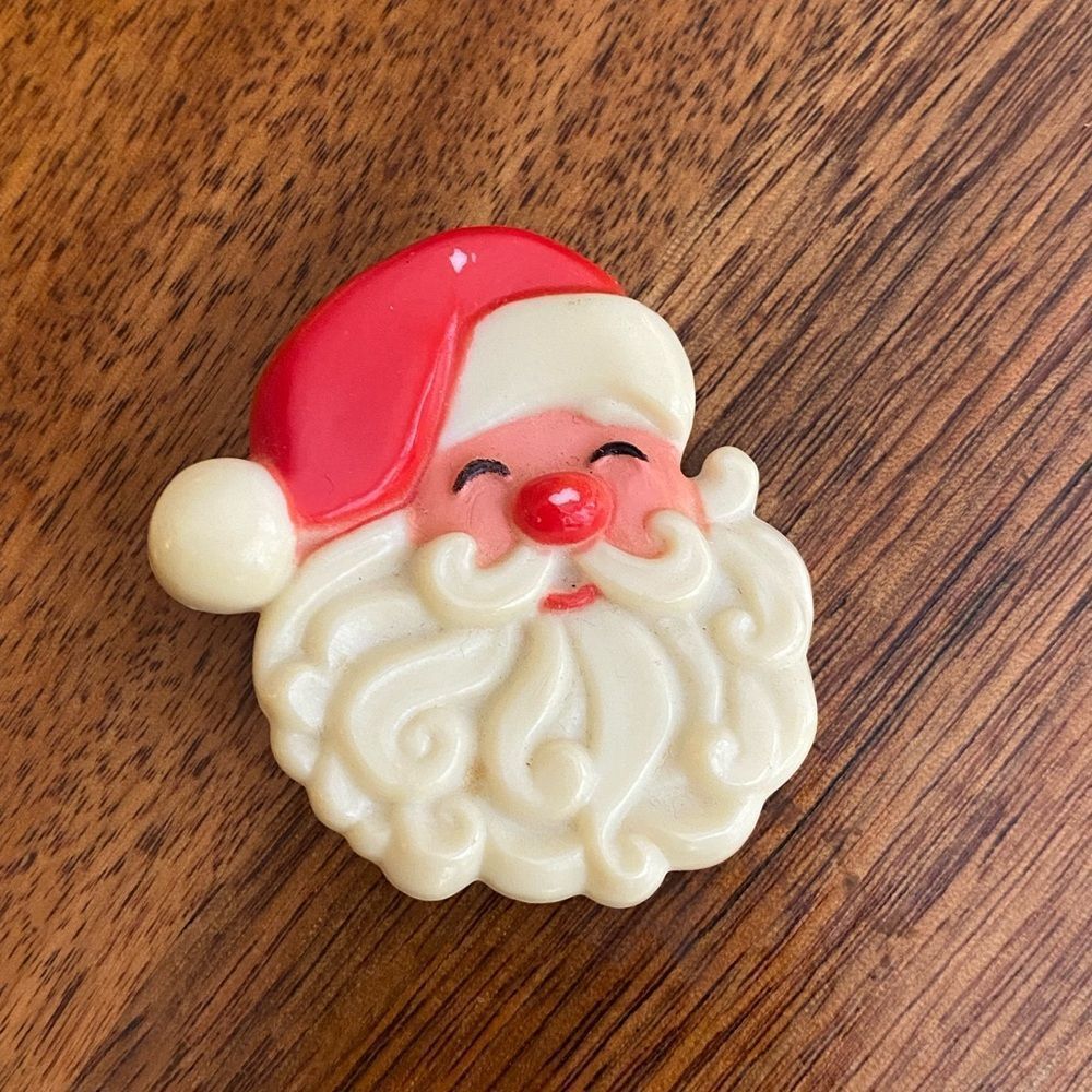 Vintage Santa Claus Face Brooch
